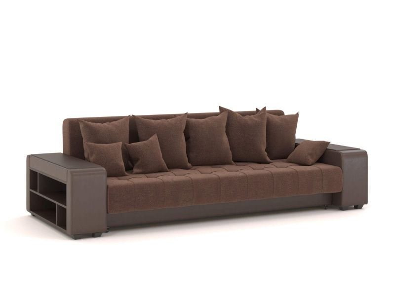 Прямой диван Дубай, коричневый