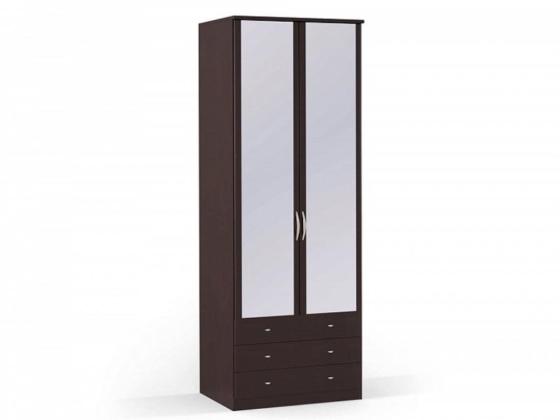 Шкаф платяной 2-х дверный с ящиками и зеркалами